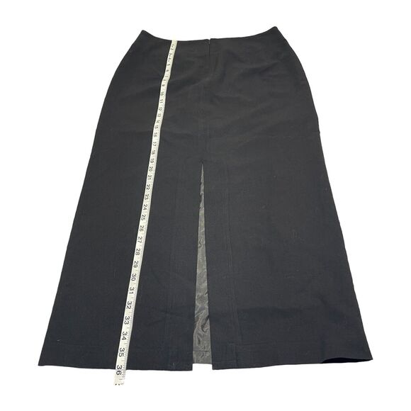 Josephine Chaus A-Line Skirt Women's 12 Black Lined Polyester Stretch Back Slit - Picture 3 of 7